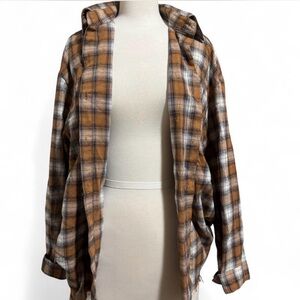 Women Plaid Flannel Button-up